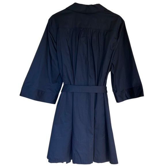 ME+EM NWT Belted Cotton Poplin Swing Dress in Navy Eclipse 14 - Picture 10 of 16